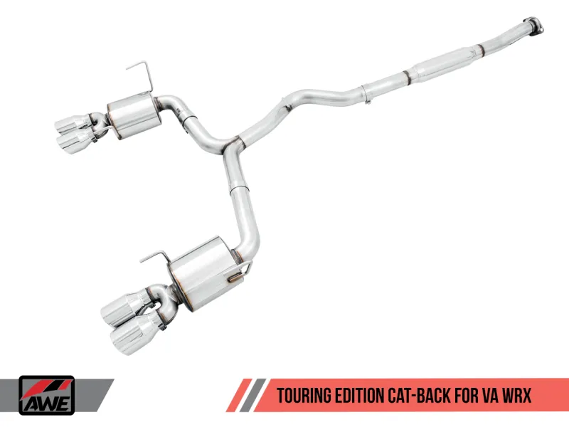 AWE Tuning 2015  Subaru WRX VA Sedan Touring Edition Exhaust - Chrome Silver Tips (102mm)