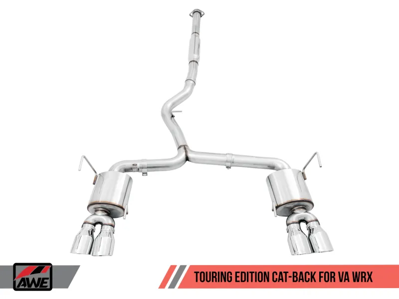 AWE Tuning 2015  Subaru WRX VA Sedan Touring Edition Exhaust - Chrome Silver Tips (102mm)