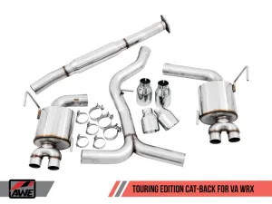 AWE Tuning 2015  Subaru WRX VA Sedan Touring Edition Exhaust - Chrome Silver Tips (102mm)