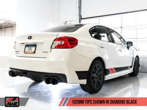 AWE Tuning 2015  Subaru WRX VA Sedan Touring Edition Exhaust - Diamond Black Tips (102mm)