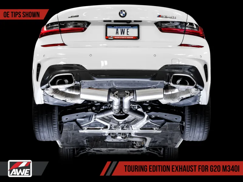 AWE Tuning 2019  BMW M340i (G20) Non-Resonated Touring Edition Exhaust (Use OE Tips)