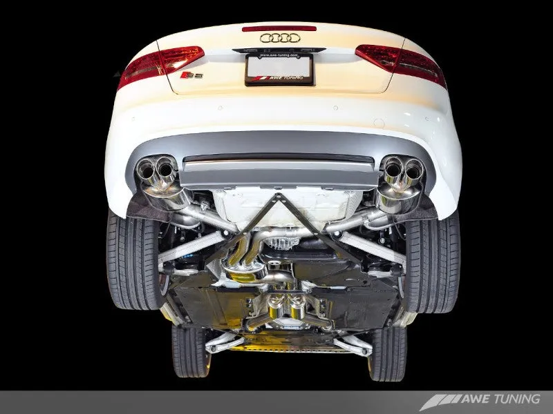 AWE Tuning B8 / B8.5 S5 Cabrio Touring Edition Exhaust - Resonated - Diamond Black Tips