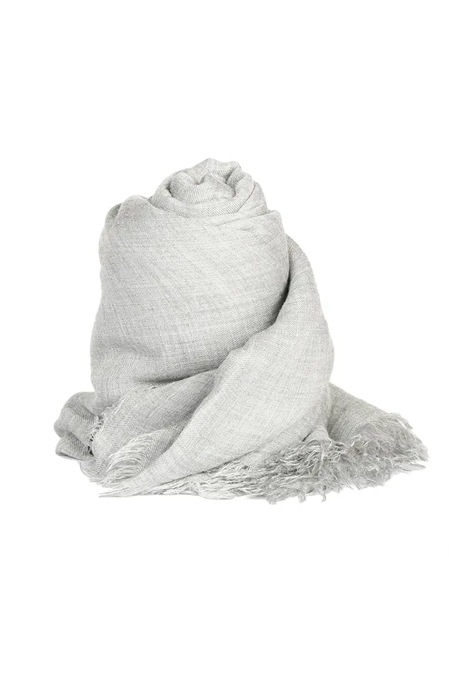 Azzurra Cashmere Modal Scarf Light Grey