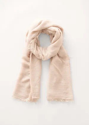 BENNY WOOL BLEND SCARF - OATMEAL