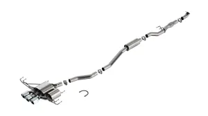 BORLA 140927 Exhaust system Cat-Back 2.75" ATAK 3 RD RL AC CR Tip 4" RD X 6.63", 4.5" RD X 4.75" for HONDA Civic Type R 2.0L 4 Cyl Turbo MT FWD 4DR Hatchback 2023