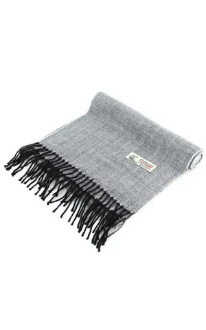 DBS04-6 L-Grey Herringbone Cashmere Feel Scarves 12pcs Pack