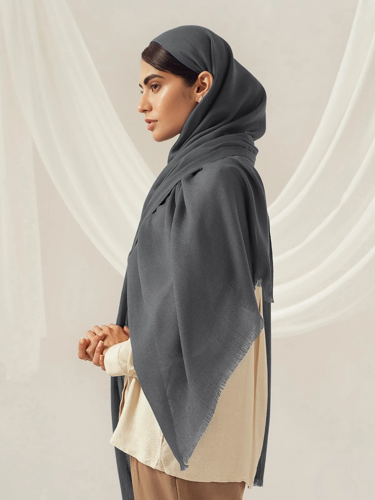 Eco-Luxe Scarves & Hijabs - Charcoal