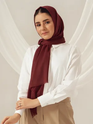 Eco-Luxe Scarves & Hijabs - Deep Maroon