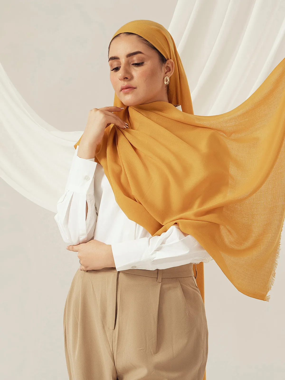 Eco-Luxe Scarves & Hijabs - Mustard