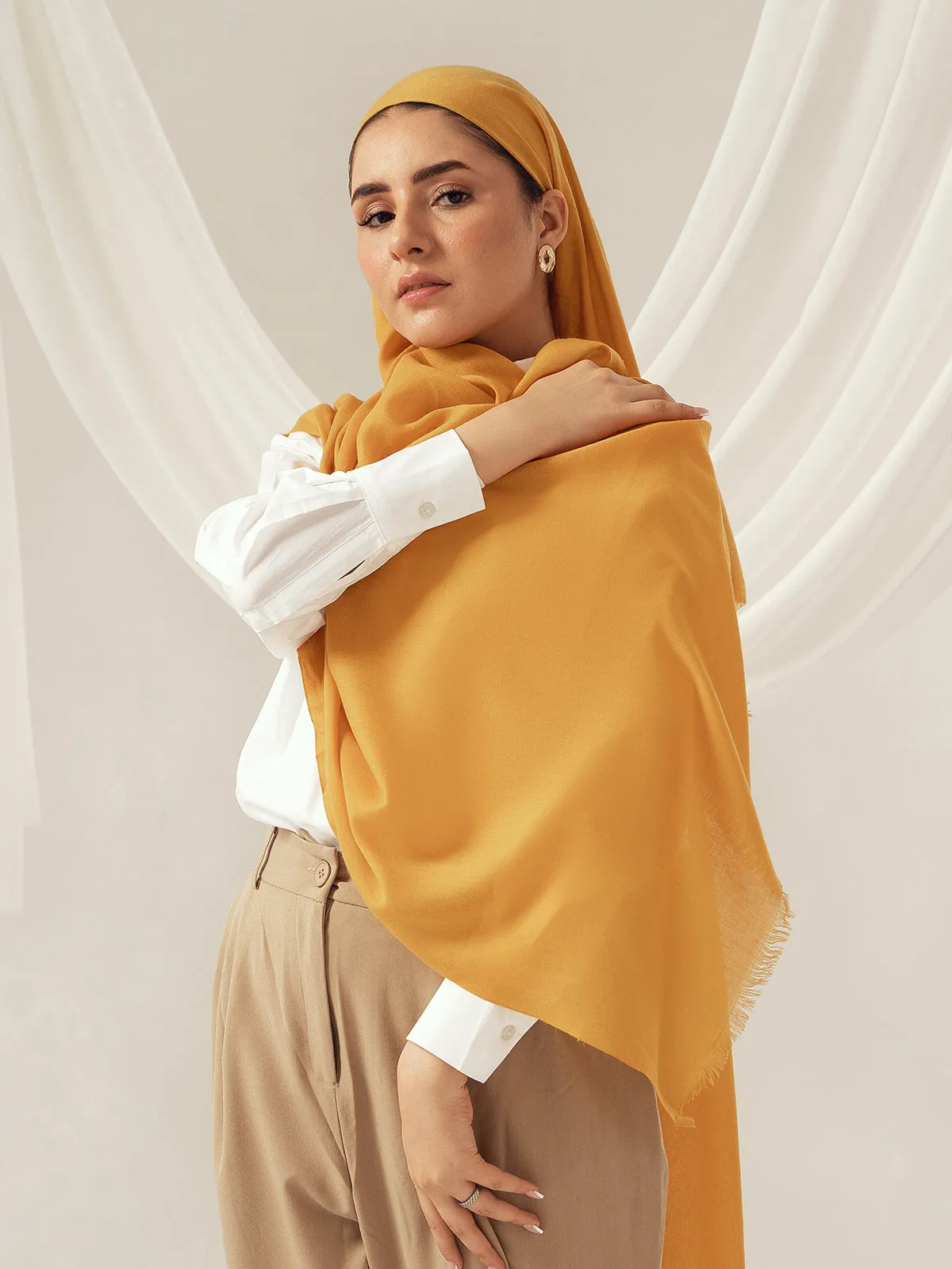 Eco-Luxe Scarves & Hijabs - Mustard