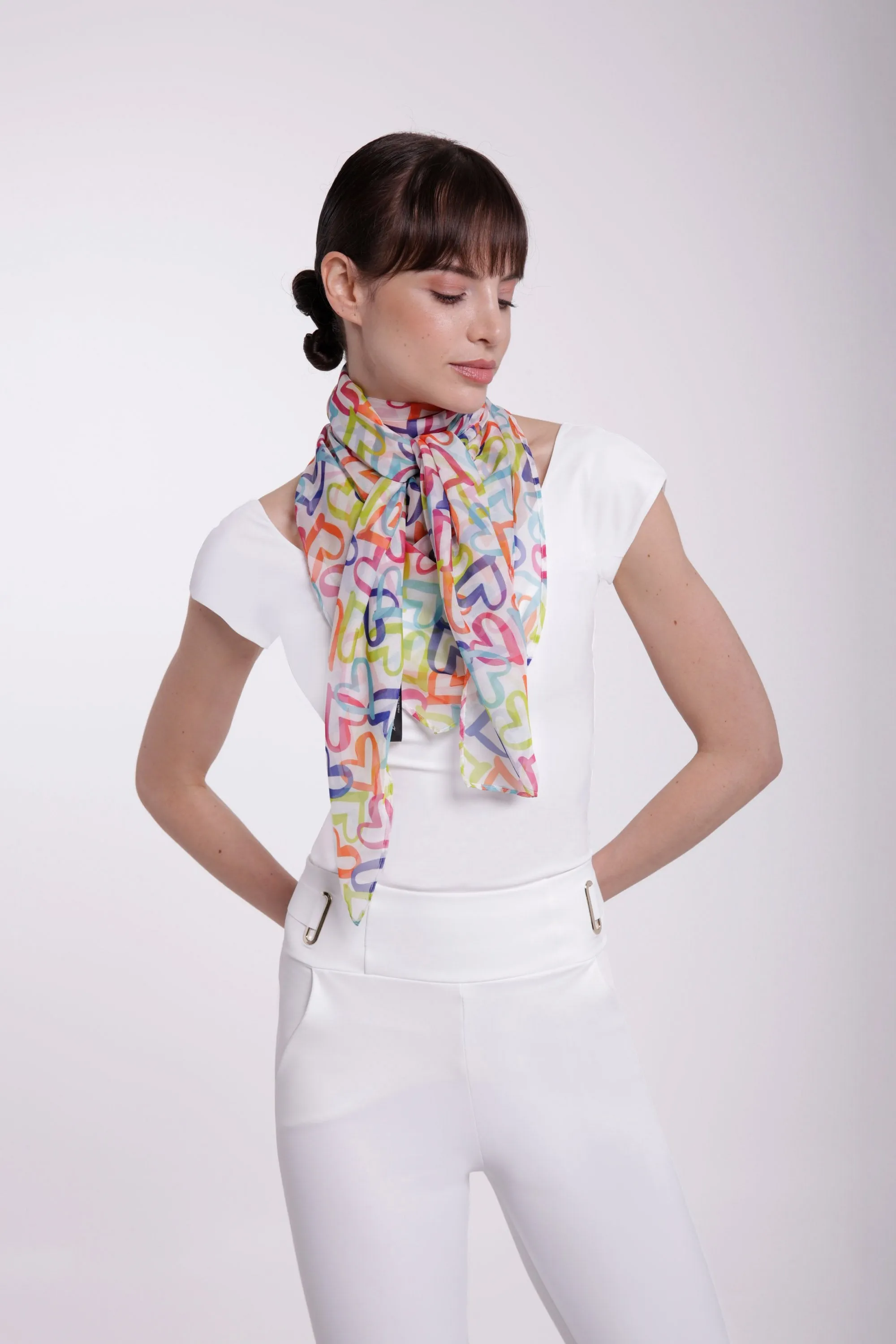 PRINTED CHIFFON SCARF