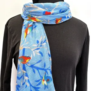 Scarf - Branch Birds Blue