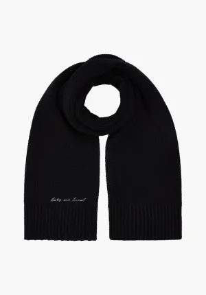 Selma Wool Blend Scarf In Black