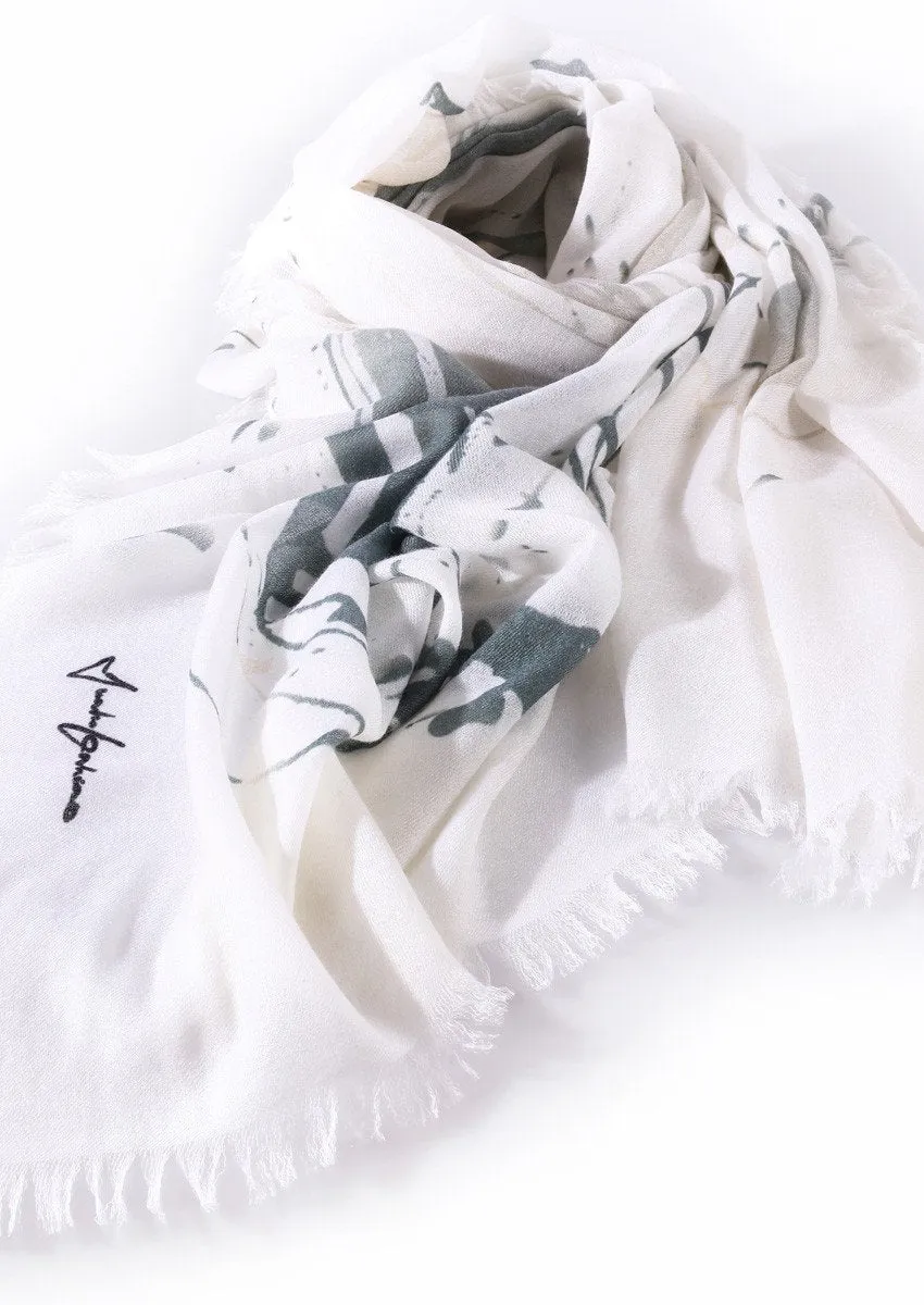 super fine baby cashmere scarf by Junko Koshino